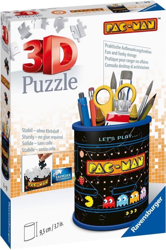 3D puzzle Ravensburger 3D puzzle 112760 Stojan na tužky Pac Man 54 dílků