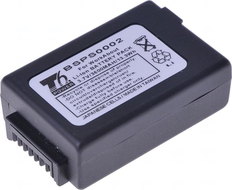 Nabíjecí baterie T6 Power pro čtečku čárových kódů Psion Teklogix 1050494-002, Li-Ion, 3600 mAh (13,3 Wh), 3,7 V