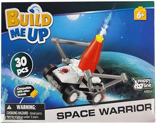 Stavebnice Mikro trading BuildMeUp stavebnice space warrior - Průzkumné vesmírné vozidlo bílé 30 ks