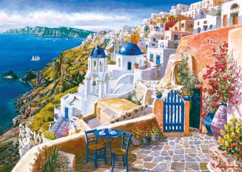 Puzzle Schmidt Puzzle Pohled ze Santorini 1000 dílků