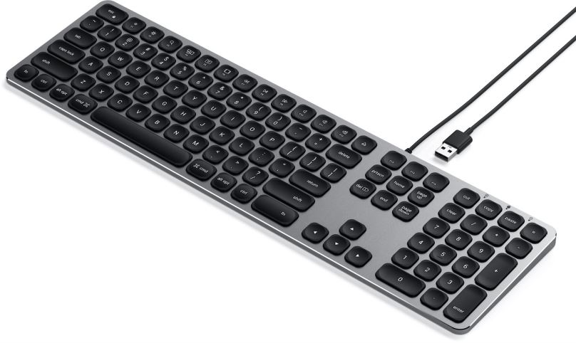 Klávesnice Satechi Aluminum Wired Keyboard for Mac - Space Gray - US