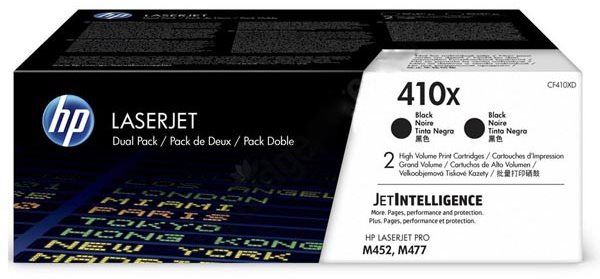 Toner HP CF410XD č. 410X Dual Pack černý 2ks originální
