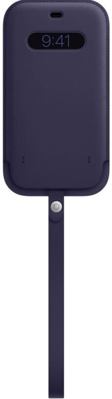 Pouzdro na mobil Apple iPhone 12 Pro Max Kožený návlek s MagSafe temně fialový