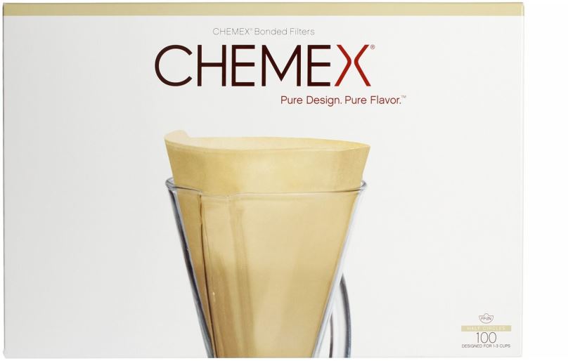 Filtr na kávu Chemex papírové filtry pro 1-3 šálky, přírodní, 100ks