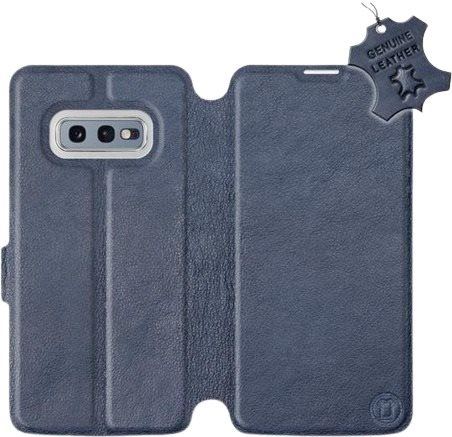 Kryt na mobil Flip pouzdro na mobil Samsung Galaxy S10e - Modré - kožené -   Blue Leather
