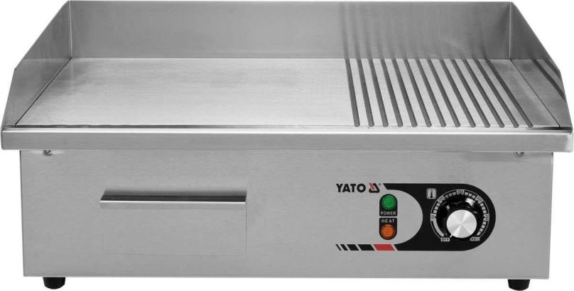 Elektrický gril YATO Grilovací deska drážka/hladká 3000W 550mm