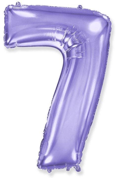 Nafukovací balonek Balón foliový číslice fialová - lila 102 cm - 7