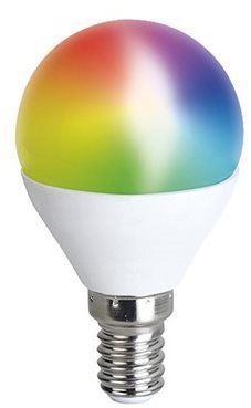 LED žárovka Solight LED SMART WIFI žárovka, miniglobe, 5W, E14, RGB, 400lm