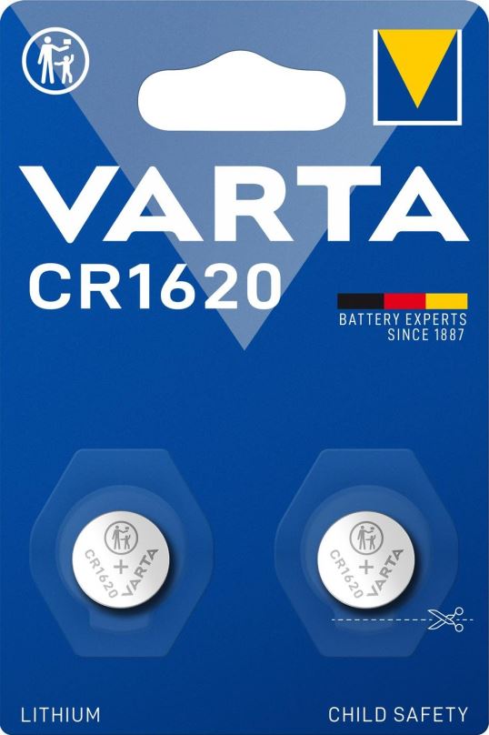 Knoflíková baterie VARTA speciální lithiová baterie CR1620 2ks