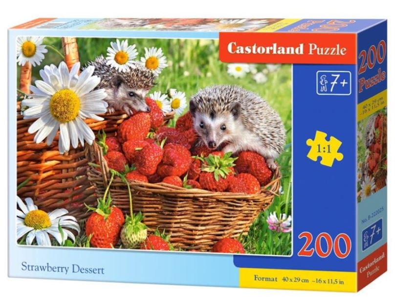 CASTORLAND Puzzle Jahodový dezert 200 dílků