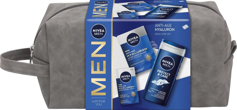 Dárková kosmetická sada NIVEA MEN Anti-Age Hyaluron Bag 400 ml