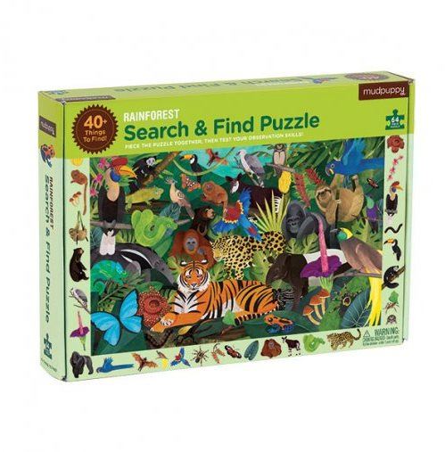 Puzzle Puzzle hledej a najdi - Deštný prales (64 ks)