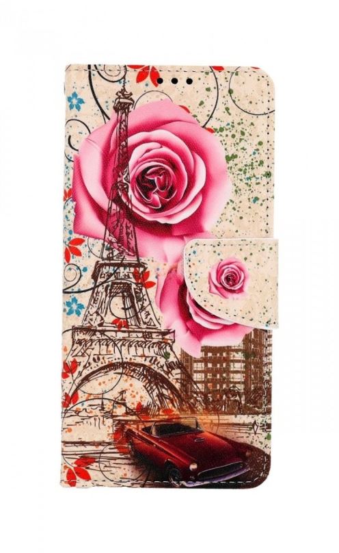 Pouzdro na mobil TopQ Samsung A22 knížkové Rozkvetlá Paříž 66167