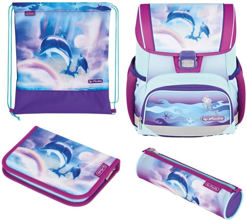Aktovka HERLITZ Loop+ Školní taška, delfín, 16L