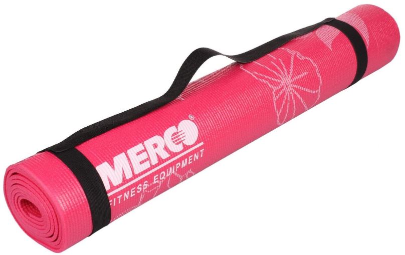 Podložka na cvičení Merco Print PVC 4 Mat růžová