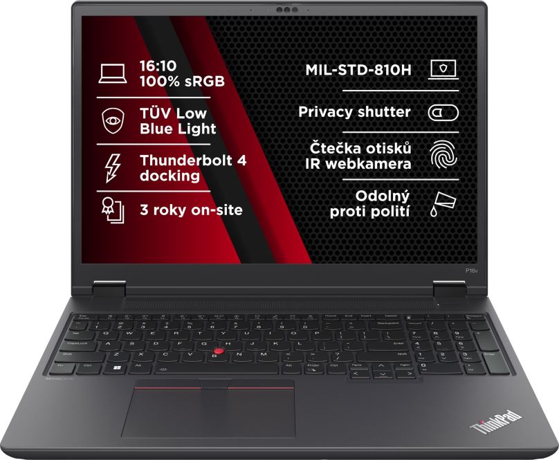 Notebook Lenovo ThinkPad P16v Gen 1 Thunder Black