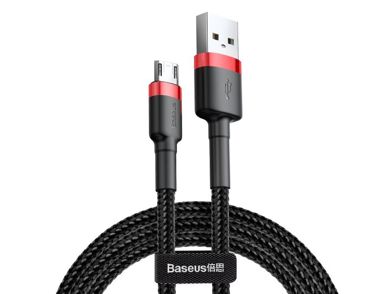 Baseus nabíjecí / datový kabel Micro USB 1.5A 2M Cafule červená-černá