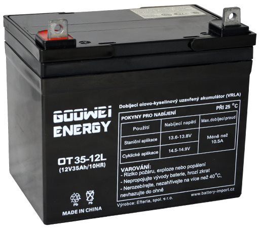 Trakční baterie GOOWEI ENERGY OTL35-12, baterie 12V, 35Ah, DEEP CYCLE