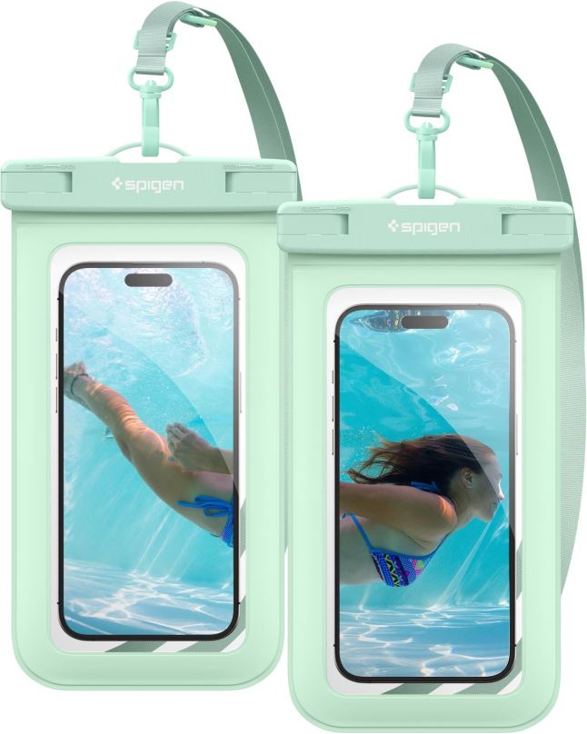 Pouzdro na mobil Spigen Aqua Shield WaterProof Case A601 2 Pack Mint