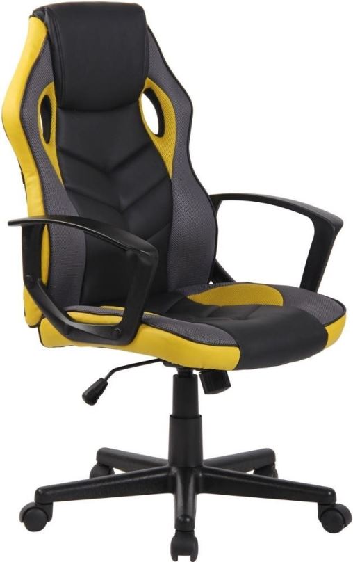 Kancelářská židle BHM GERMANY Glendale, černá / žlutá