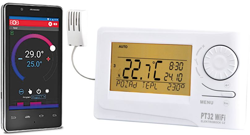 Chytrý termostat Elektrobock PT32 WIFI