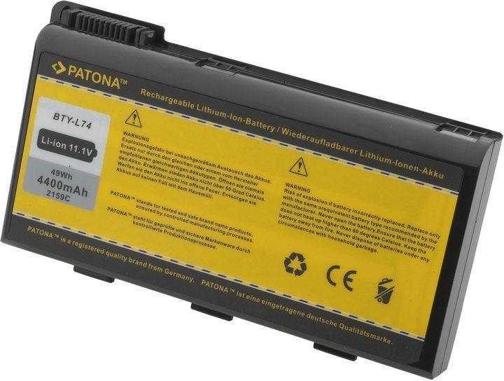 Baterie do notebooku PATONA pro ntb MSI BTY-L74  4400mAh Li-Ion 11,1V