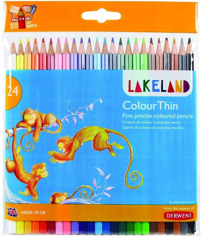 Pastelky DERWENT Lakeland ColourThin, šestihranné, 24 barev