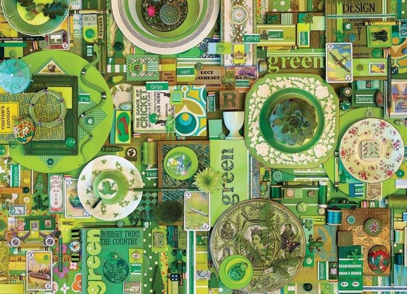 Puzzle Cobble Hill Puzzle Barvy duhy: Zelená 1000 dílků