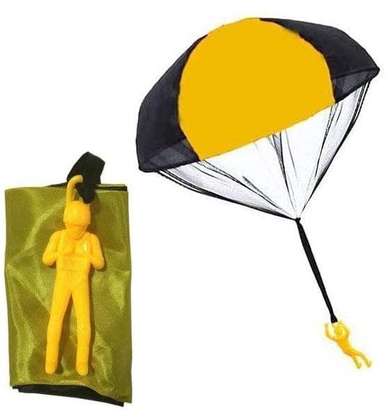 Figurka Parašutista s padákem - žlutý