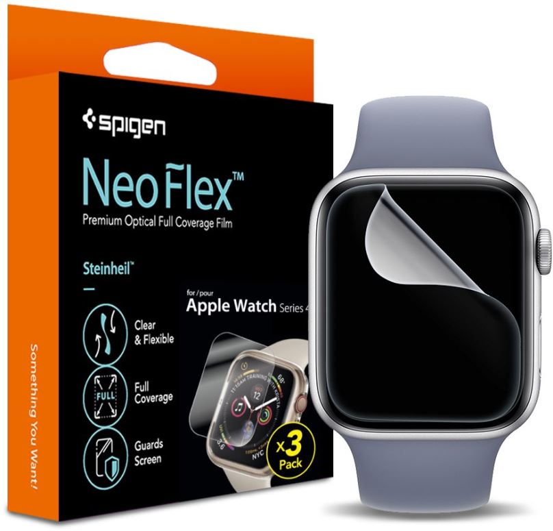 Ochranná fólie Spigen Film Neo Flex 3 Pack Apple Watch 9/8/7 (41mm)/SE 2022/6/SE/5/4 (40mm)