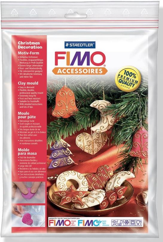 Modelovací hmota FIMO 8742 Silikonová forma „Christmas decorations“