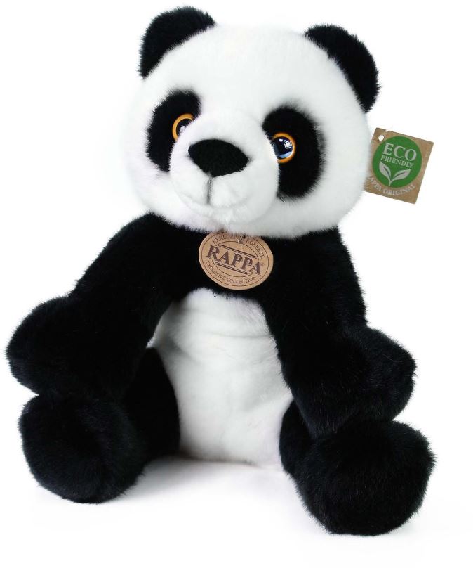Plyšák RAPPA Plyšová panda sedící 27 cm, Eco-Friendly