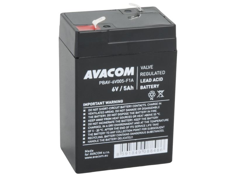 Baterie pro záložní zdroje AVACOM baterie 6V 5Ah F1