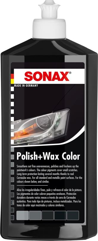 Leštěnka na auto SONAX Polish & Wax COLOR černá, 500ml