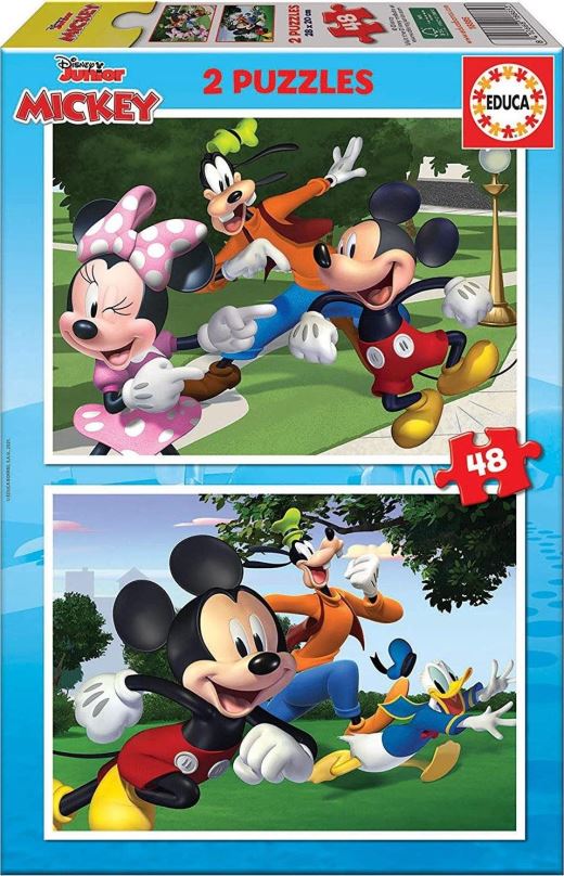 Puzzle Educa Puzzle Mickey a přátelé 2x48 dílků
