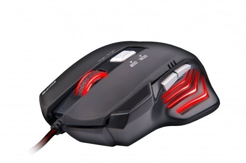 Herní myš C-TECH GM-01R Akantha (červené podsvícení)