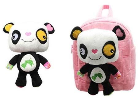 Dětský batoh Discovery baby - Batůžek do školky s hračkou Panda