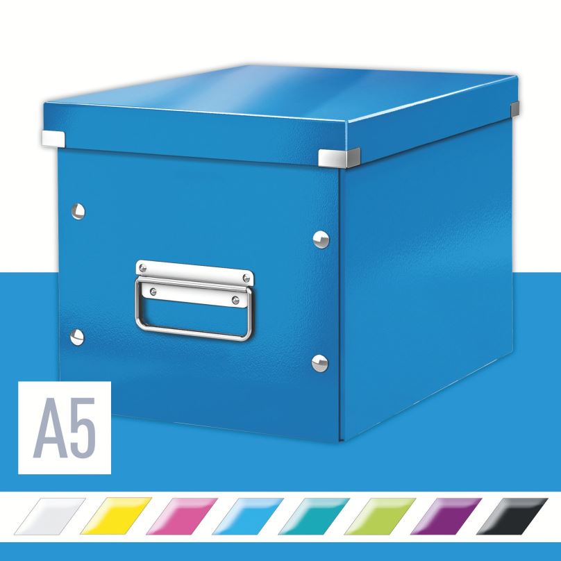 Archivační krabice LEITZ WOW Click & Store A5 26 x 24 x 26 cm, modrá