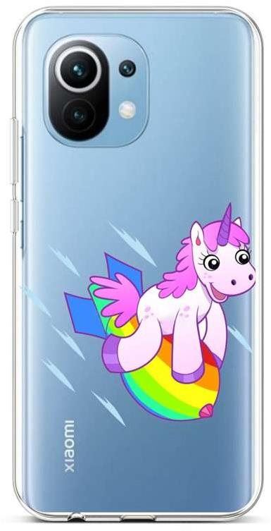 Kryt na mobil TopQ Kryt Xiaomi Mi 11 Lite silikon Flying Unicorn 71582