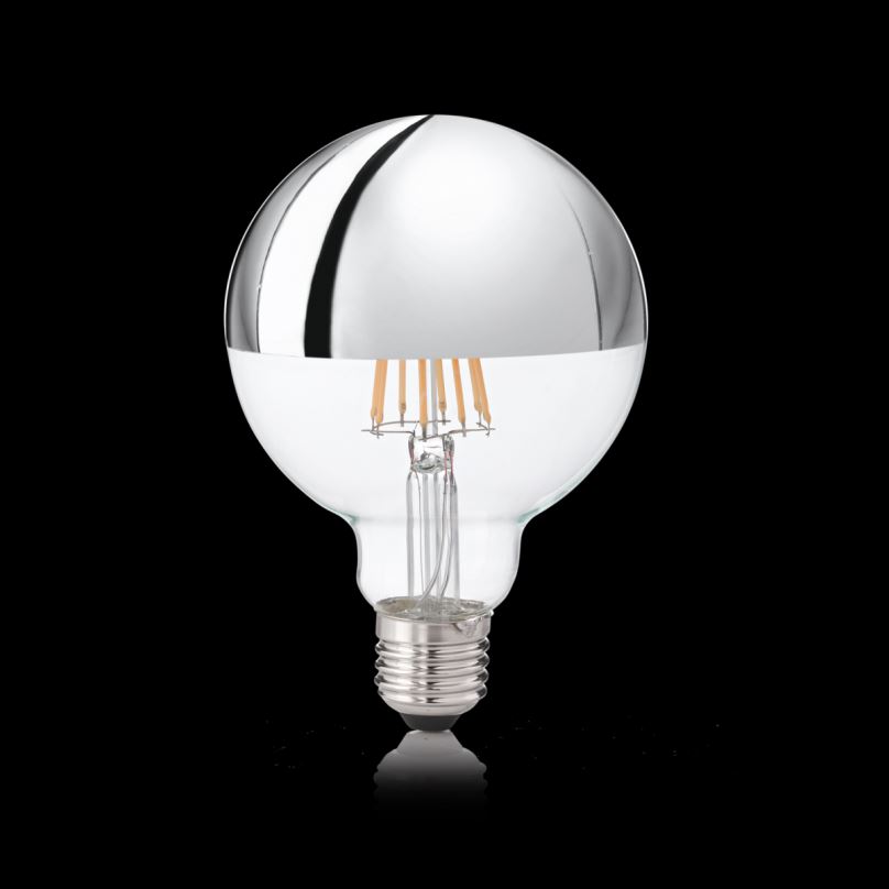 Ideal Lux 135526 LED žárovka Filament G95 1x9W | 930lm | 3000K - chrom