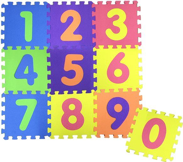 Pěnové puzzle COSING EVA Puzzle podložka - Čísla (10 ks)