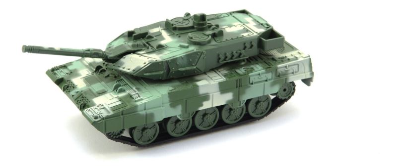 TEDDIES Tank 16 cm na zpětné natažení - zelený
