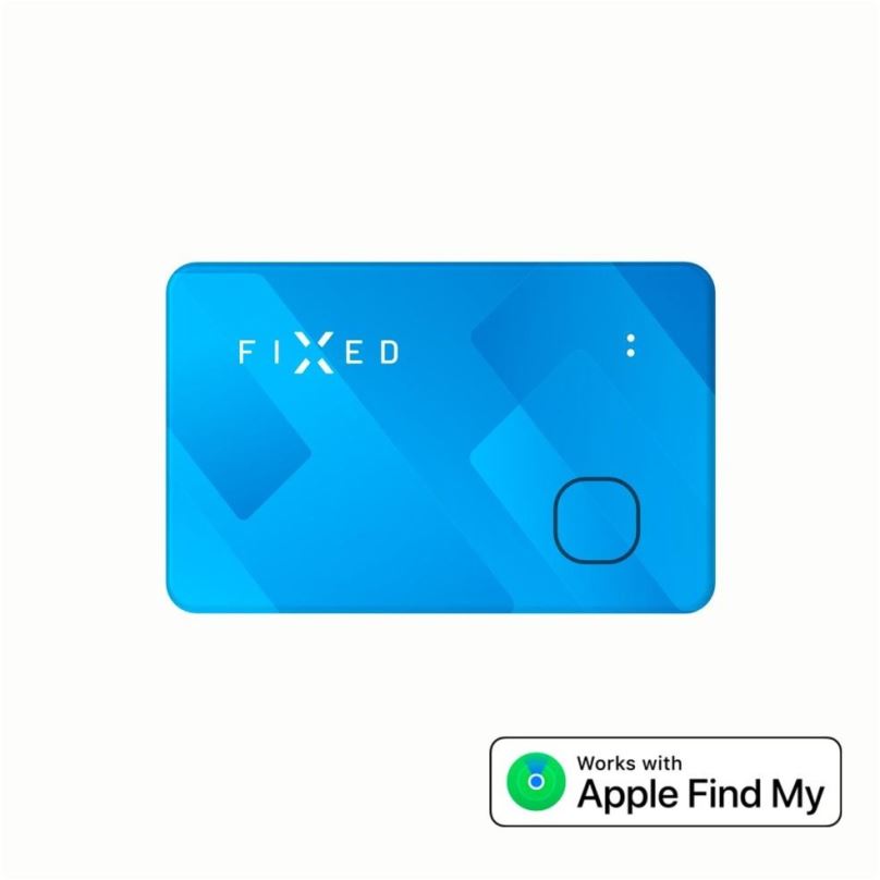 Bluetooth lokalizační čip FIXED Tag Card s podporou Find My bezdrátové nabíjení modrý