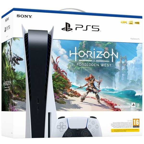 Herní konzole Sony Playstation 5 s mechanikou + Horizon Forbidden West hra PS5