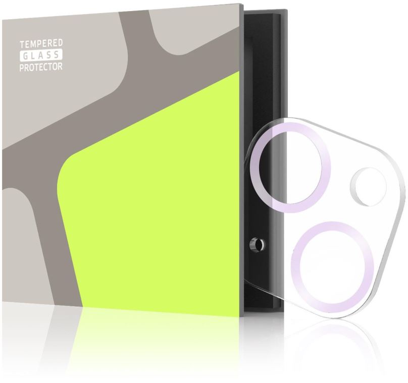 Ochranné sklo na objektiv Tempered Glass Protector pro iPhone 14 / 14 Plus, 3D Glass, fialová