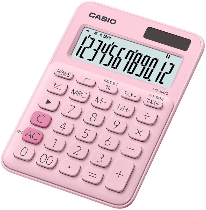 Kalkulačka CASIO MS 20 UC růžová