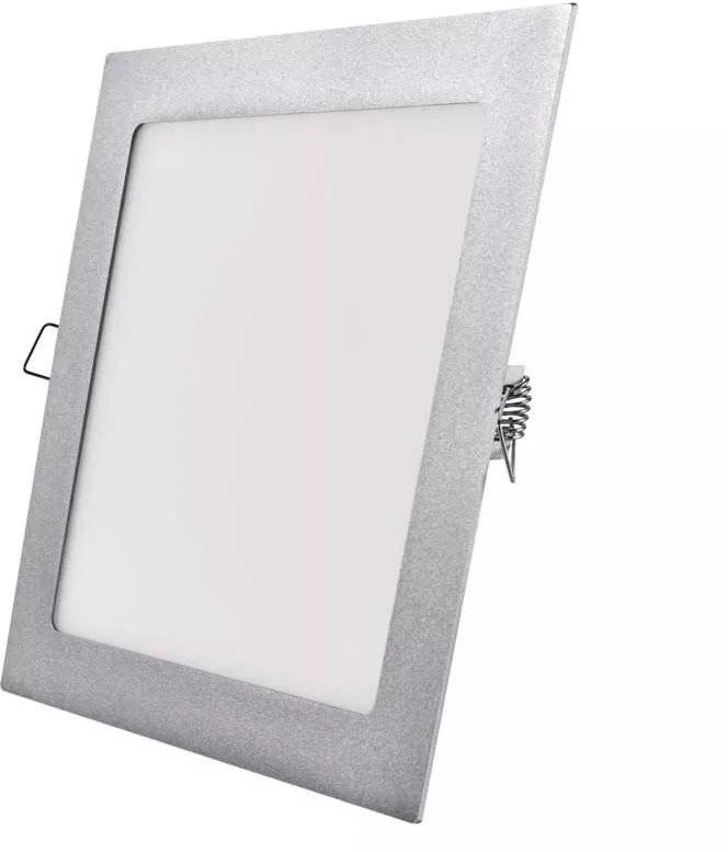 LED světlo EMOS LED podhledové svítidlo NEXXO stříbrné, 22,5 x 22,5 cm, 18 W, teplá/neutrální bílá