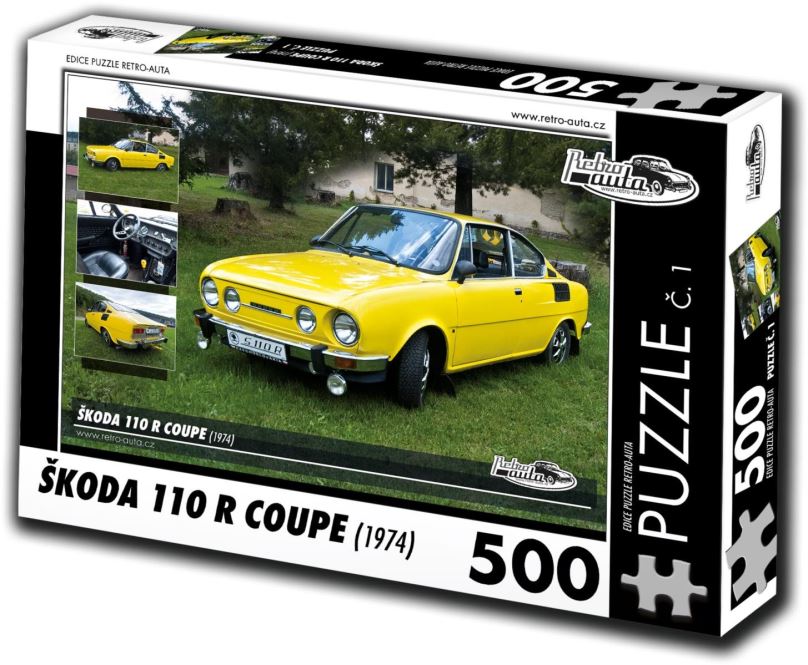 Puzzle Retro-auta Puzzle č. 1 Škoda 110 R Coupe (1974) 500 dílků