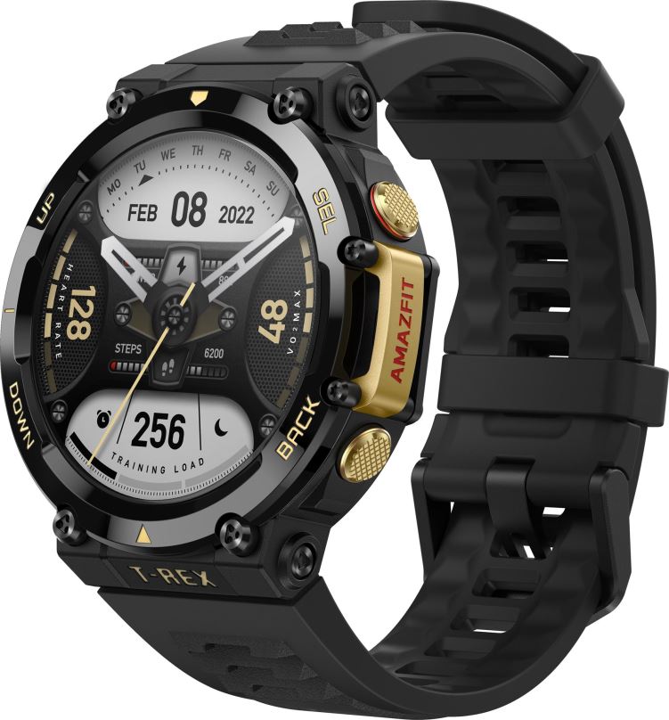 Chytré hodinky Amazfit T-Rex 2 Astro Black & Gold