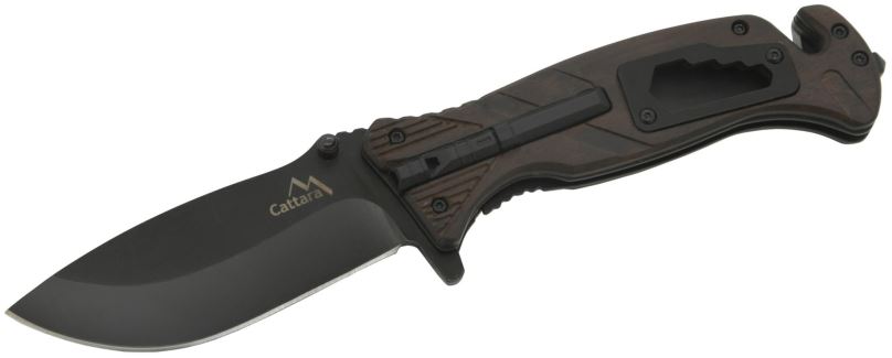 Nůž Cattara BLACK BLADE s pojistkou 21,7cm